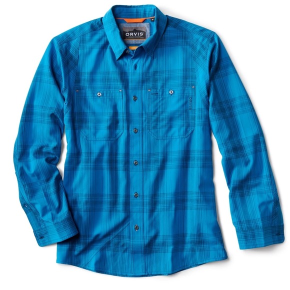 Orvis Other - Orvis men's button down XXL blue plaid UPF 40 sun protect NWT long sleeve vented